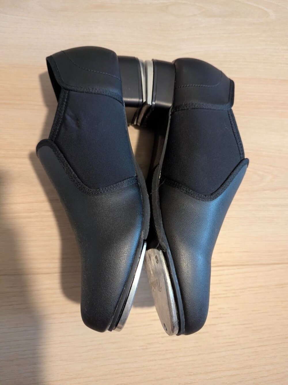 Theatricals Adult Black Slip-On Tap Shoes *Brand New*